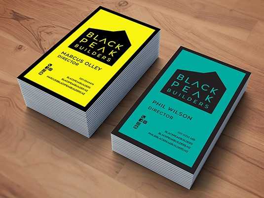 Black Peak Builders business cards