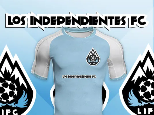 Los Independientes FC branding and kit